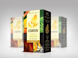 Разработка дизайна пачки чая в сашетах ТМ "CURTIS"