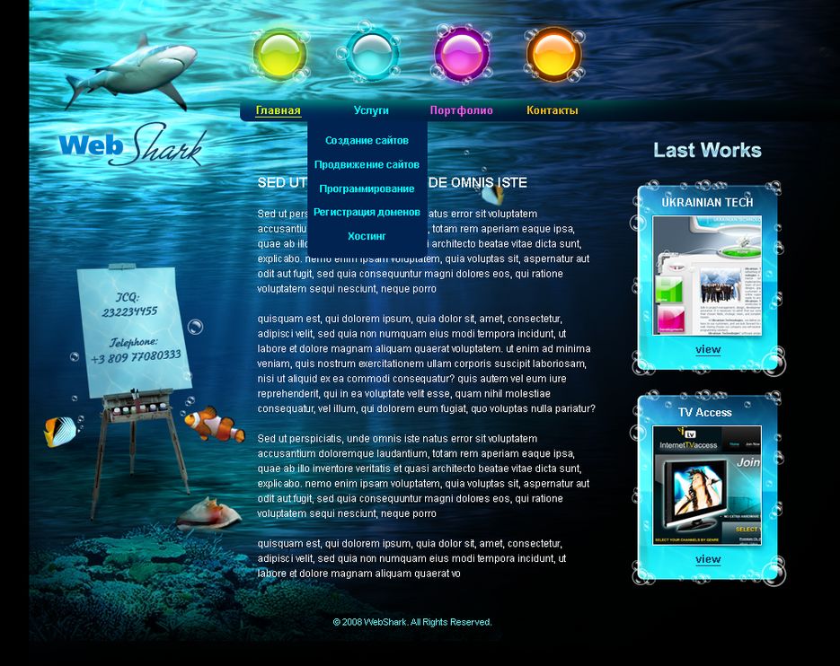 Вариант 1 дизайна сайта для студии Web Shark.png