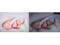 Обработка фото новорожденного