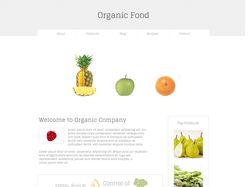 Пример верстки сайта "Organic Food"