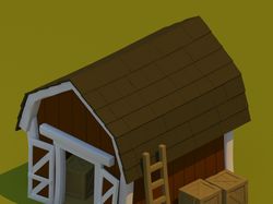 Низко-полигональная модель дома