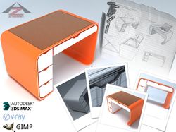 Рабочий стол (модель по скетчу+изображение-буклет)