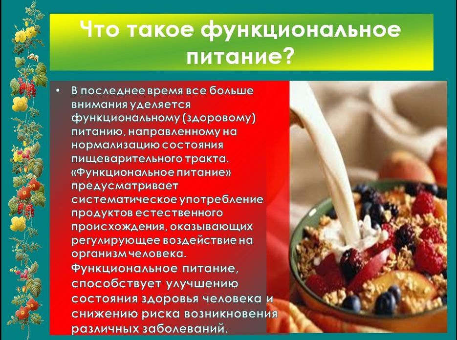 Продукты функционального питания относятся. Функциональное питание.