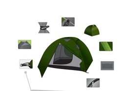 Отрисовка элементов палатки