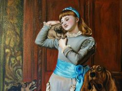 Girl and dogs