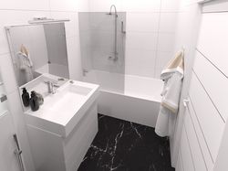 Ванная комната со строгими геометрическими формами