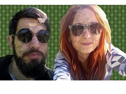 Полигональный портрет  в Illustrator