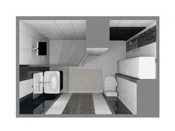 Эскизный дизайн- проект ванной комнаты 4 кв.м