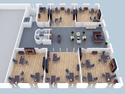 3D план офисного помещения