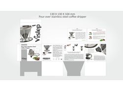 Pour over stainless steel coffee dripper