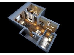 Квартира в перспективе (3d визуализация)