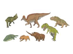 Векторная отрисовка динозавров