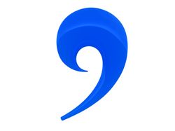 Liquid Comma 3d logo
