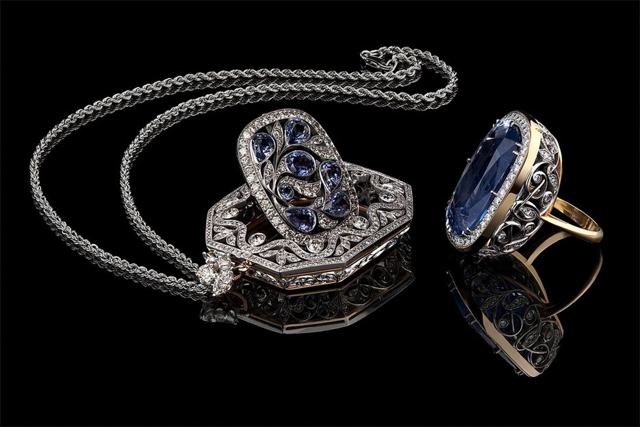 Комплект бриллиантами и сапфирами Diamond Jewelry.jpg