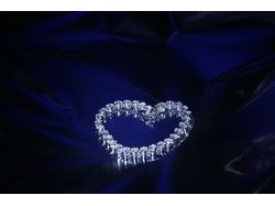 Бриллиантовый браслет сердечко. Diamond Jewelry