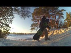 Видео отчет с зимнего солнечного денька. Сноуборд.