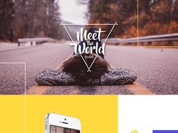 Дизайн сайта для хостела "Meet The World"