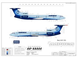 Схема покраски самолета Ту-154М