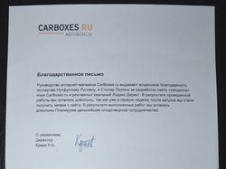Отзыв от CarBoxes.ru