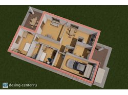 Визуализация 1-этажного дома