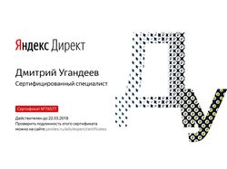 Сертификат Яндекс-Директ