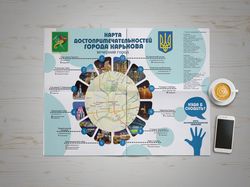 Карта достопримечательностей города Харькова. Ai