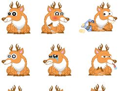 Стикеры Олень Жрун.