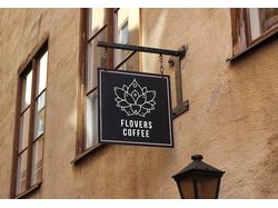 Дизайн логотипа для кофейни Flovers coffee