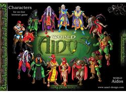 Персонажи для он-лайн браузерной игры World Aidos