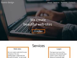 Дизайн сайта для веб студии "Bueno design"
