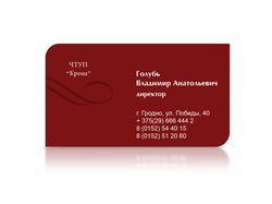 Визитка ЧТУП "Крона"