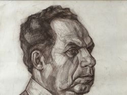 Академический рисунок. Портрет. Сепия