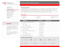 Интерфейс CMS Virab Professional