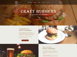 Landing Page - дизайн для крафтовых бургеров