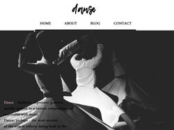 Дизайн блога о танцах.