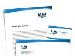 Конверт, бланк и визитка для Almi Print Service