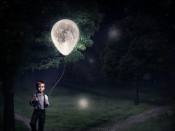 Boy and the moon