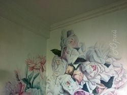 Роспись стен "Цветы"