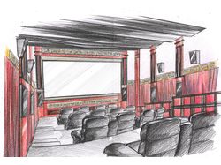 Интерьер кинотеатра в бизнес центре