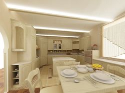 Интерьер столовой в коттедже