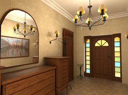 Интерьер прихожей в коттедже