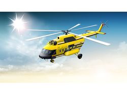 Вертолет Фотошоп по референсу