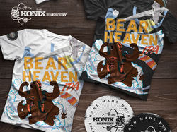 дизайн футболок для пивоварни Konix Brewery