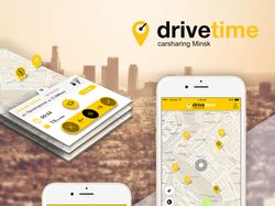 App Design "DriveTime" carsharind Minsk