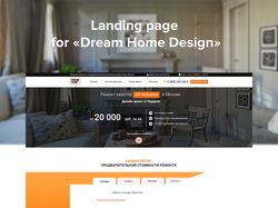Landing page for "Dream Home Design"