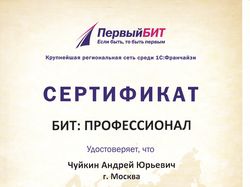 Сертификат "Профессионал по Бит.Финанс" Сертификат "Профессионал по Бит.Финанс"