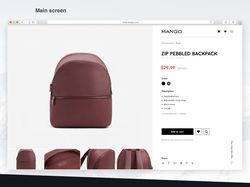 Дизайн страницы продукта интернет-магазина Mango