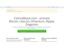 Merchant BTC,LTC,ETH,XRP,DOGE - coincallback.com