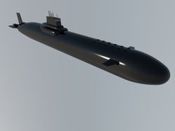 3D-модель атомной подводной лодки "Акула"