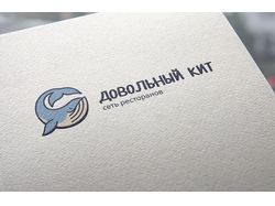Логотип для сети ресторанов "Довольный Кит"